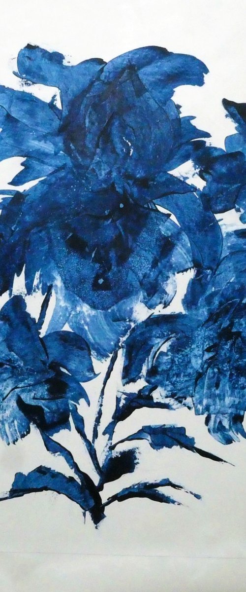 Blue Floral 2 by oconnart