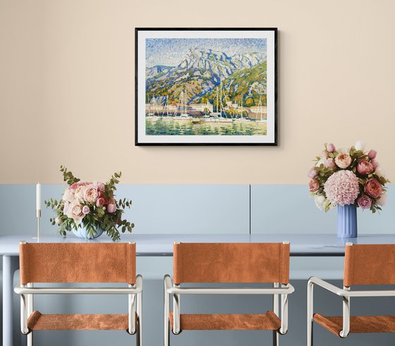 "Yachts at the pier"