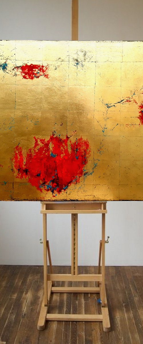 Abstract Floral Painting by Olena Topliss