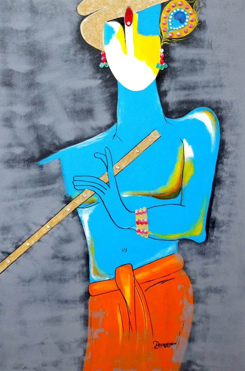 Krishna 2 by Poovi Art Gallery