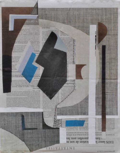 Cubiste / 40X32 cm / 15,75" X 12,6" by Pierre-Yves Beltran