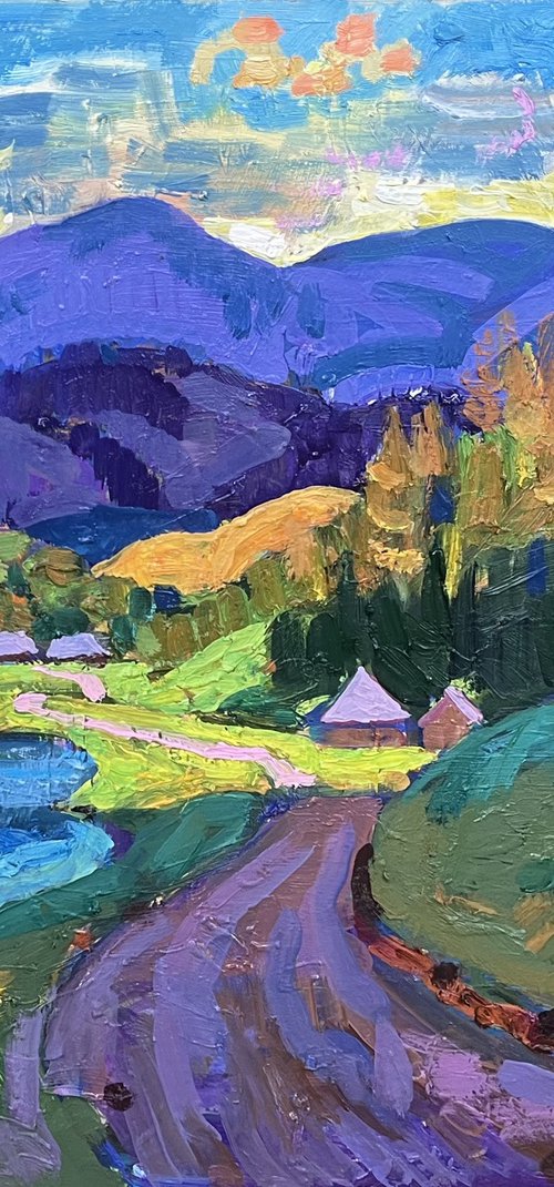 Road. Mountains by Mykola Kozlovsky