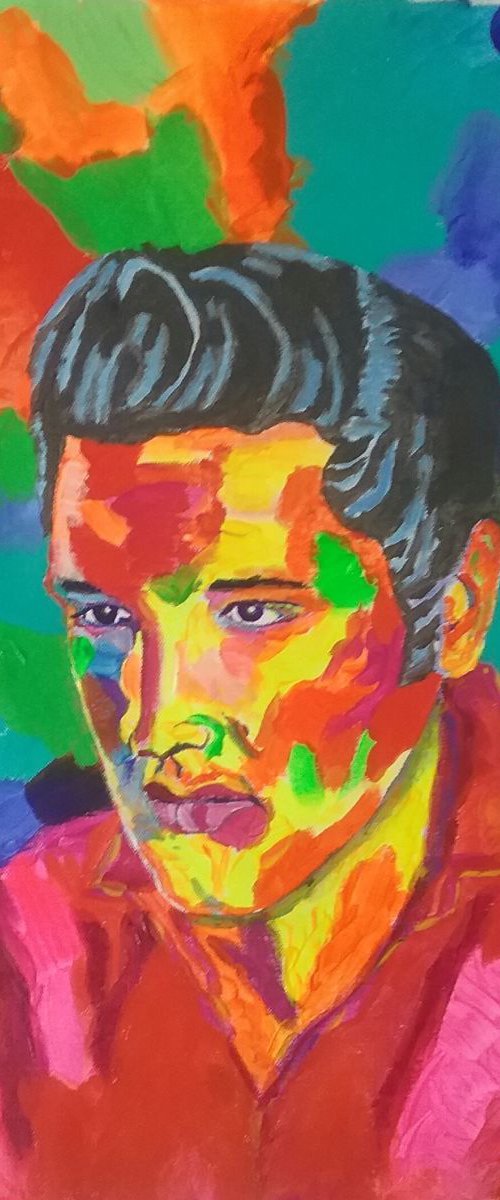 Portrait of Elvis by Debra Lohrere