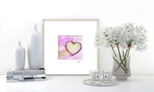 Sweet Heart -  Mixed Media Heart Painting by Kathy Morton Stanion by Kathy Morton Stanion
