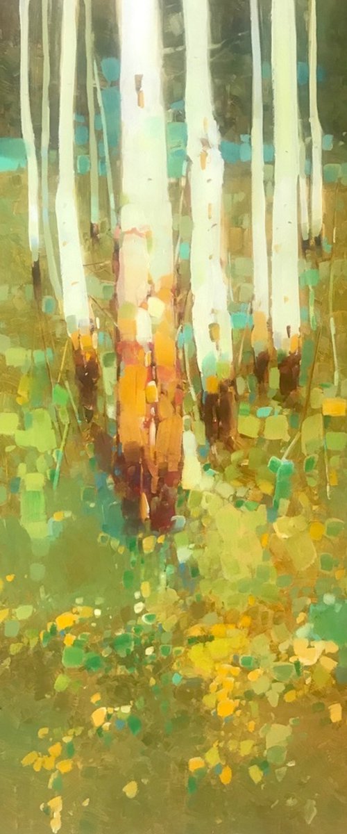 Aspen, Original oil painting, Handmade artwork, One of a kind by Vahe Yeremyan