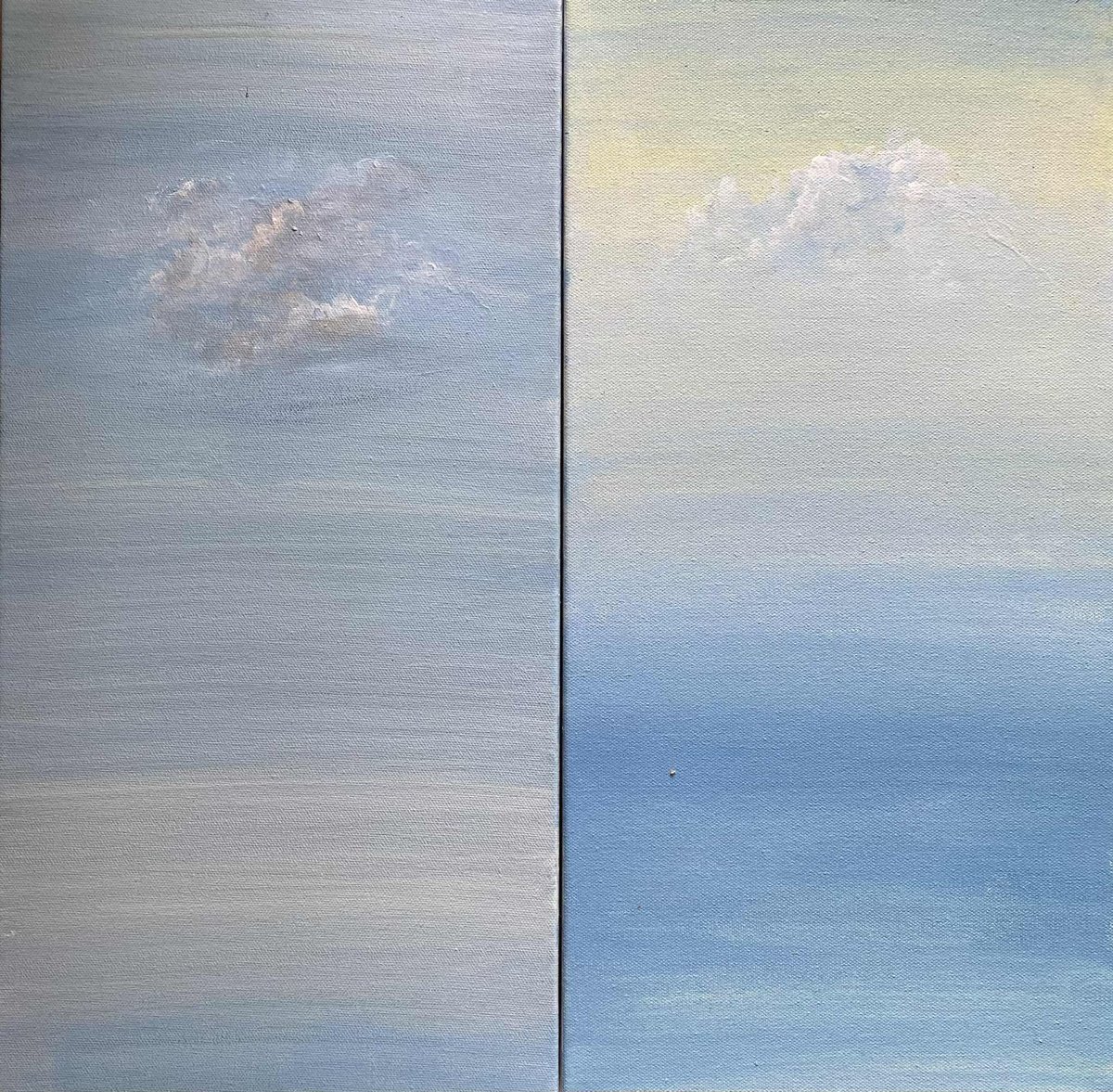 Surrealistic Acrylic Painting , The Thought Before The Quiet Hour By Samah Kthar, 20 X 20, Artwork For Sale On Artfinder