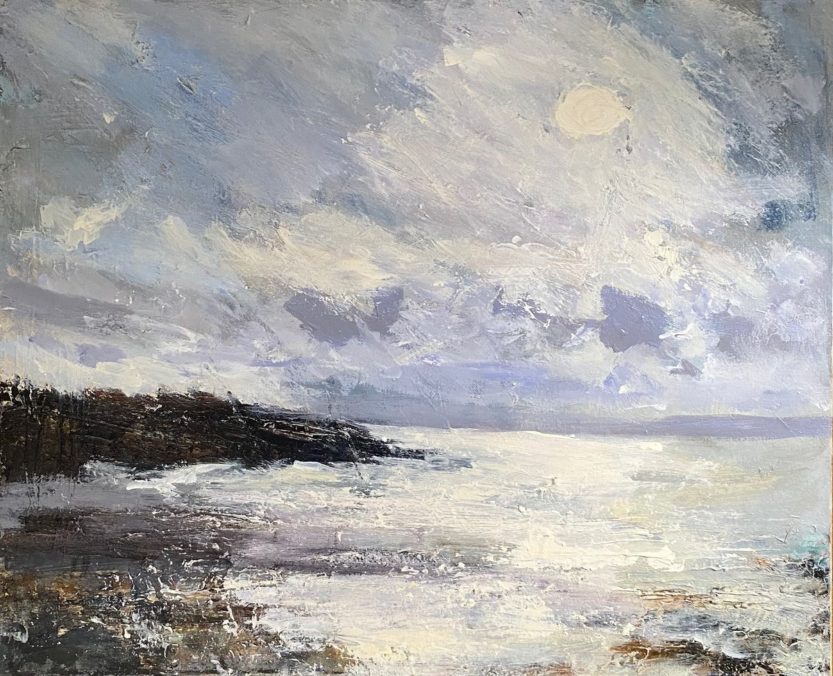 Impressionistic Landscape Acrylic Painting By Nikki Wheeler, 22 X 18", October Light, Original Artwork