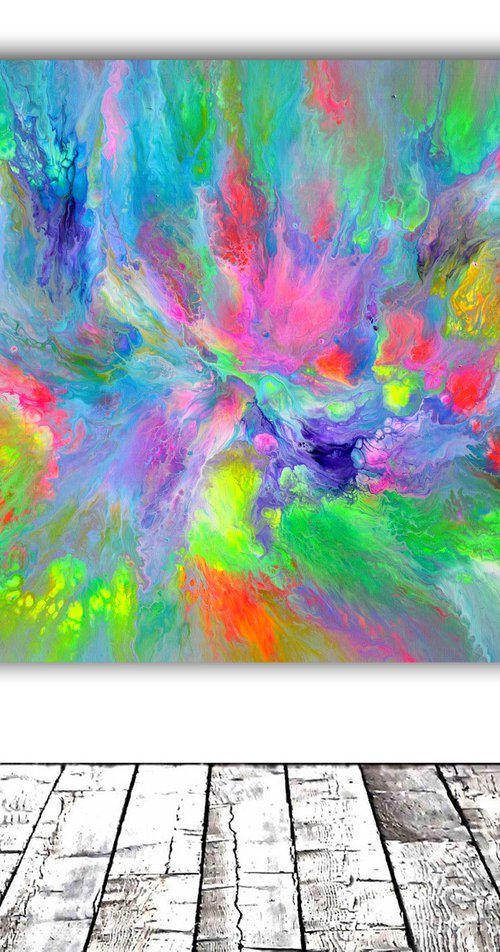 Earth Energy - 100x70 cm - XL Large Abstract Painting by Soos Tiberiu