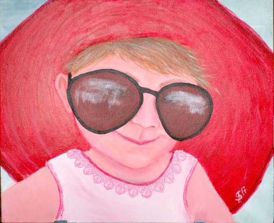 Pink Selfie / Original Painting of Salana