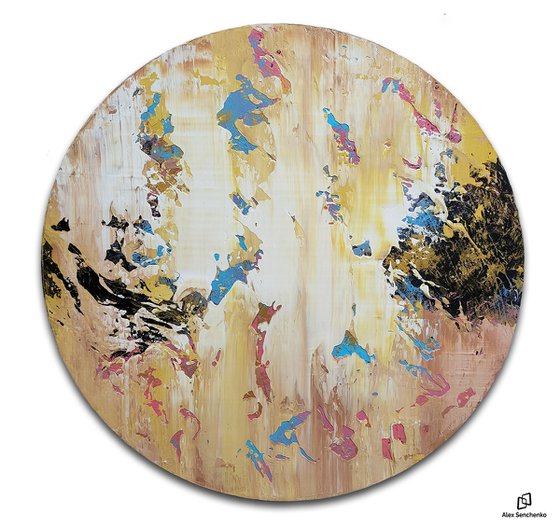 Circular abstract painting / Abstract 22109