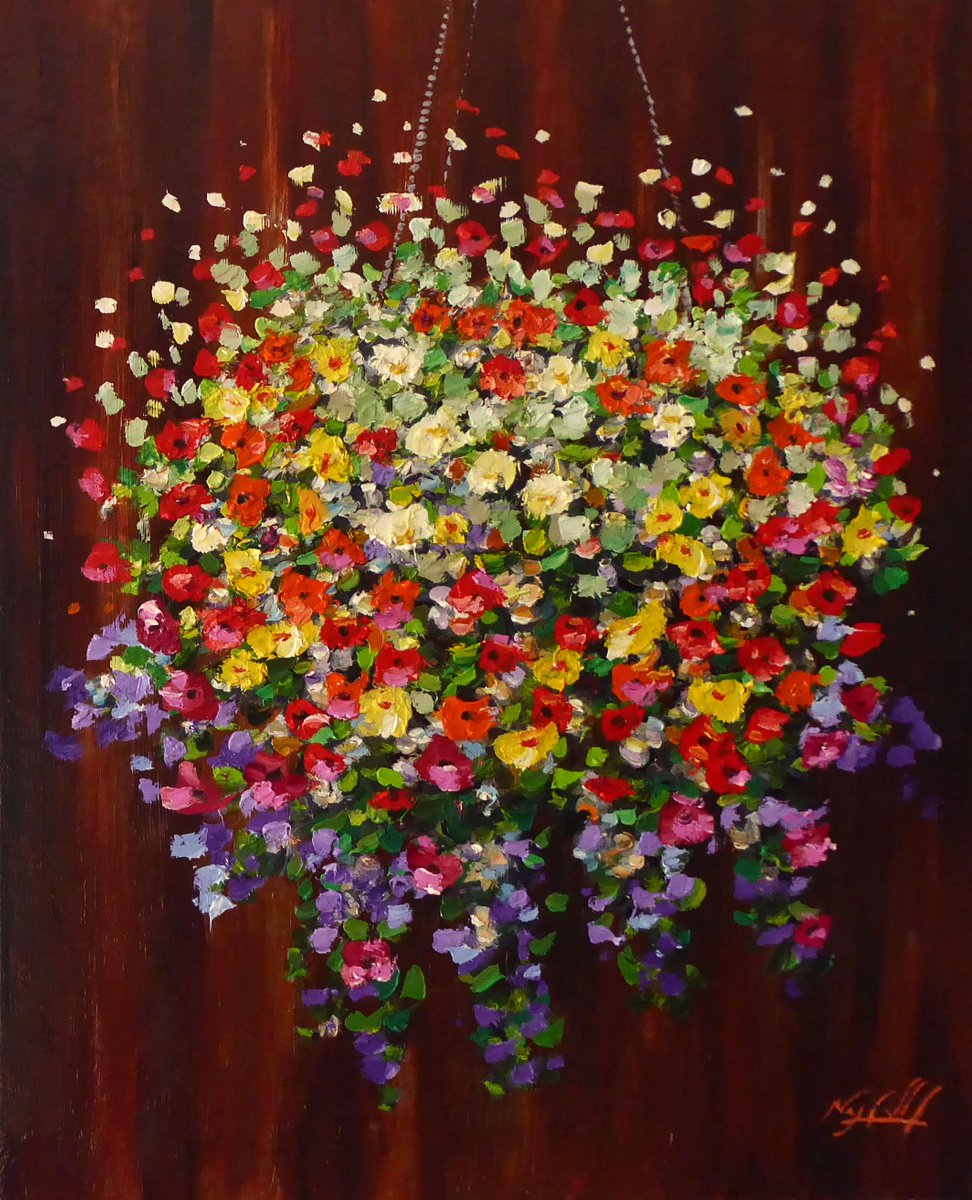 Hanging Basket Flowers by Narek Hambardzumyan