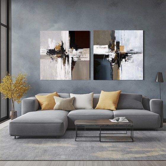 Confluence of Forms set diptych