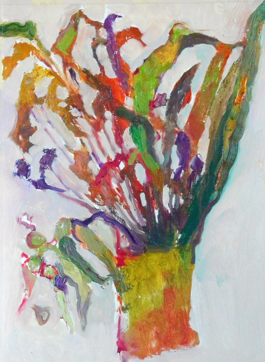 Dramatic Dried Flower Rendering No. 5 by Ann Cameron McDonald