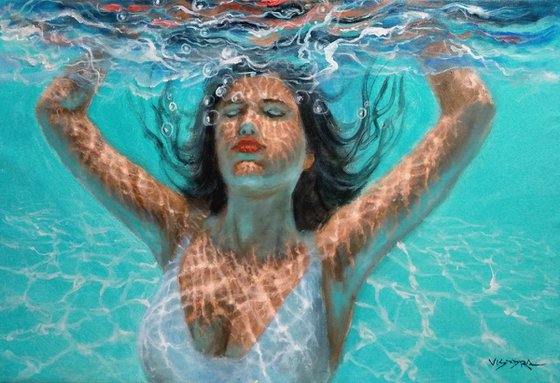 Swimming light 16x24 in