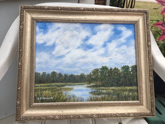 LOWCOUNTRY SKIES - oil 11X14 (SOLD)