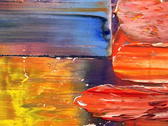 "Making Contact" - SPECIAL PRICE-  Original PMS Oil Painting On Reclaimed Wood - 30 x 16 inches