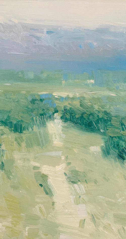 Marble Field, Original oil painting, Handmade artwork, One of a kind by Vahe Yeremyan