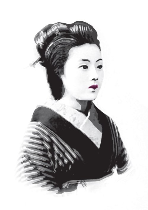 Portrait of a Geisha by Alex Solodov