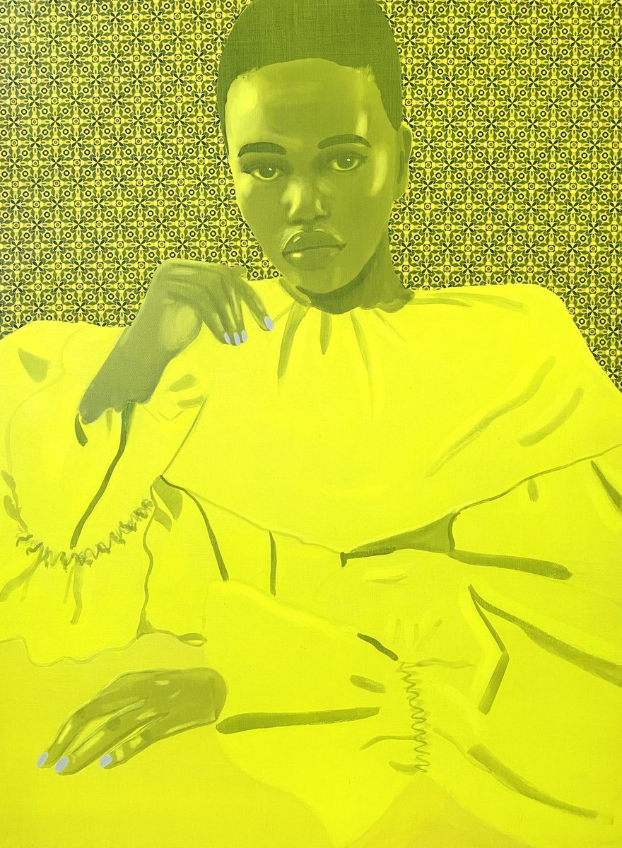 Urban And Pop Portrait Painting By Wencke Uhl, 24 X 31", No, Original Artwork