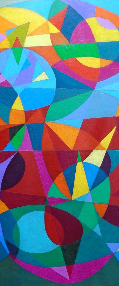 FLOATING FORMS ON GREY-GREEN by Stephen Conroy