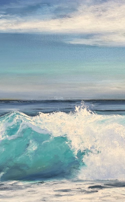 Turquoise waves by Aflatun Israilov