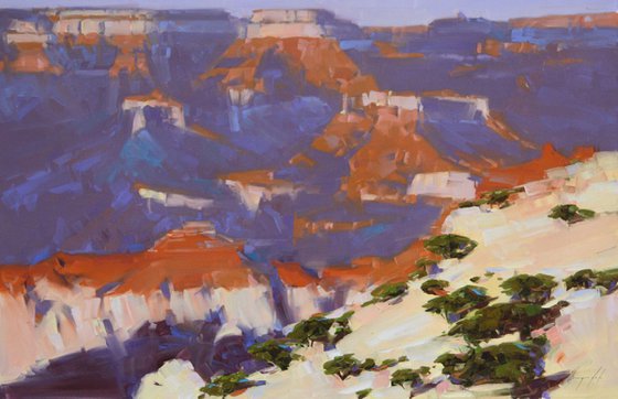Grand Canyon North Rim Original large painting on canvas