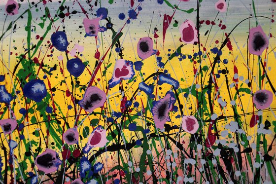 Liberty #4 - Super sized original abstract floral landscape