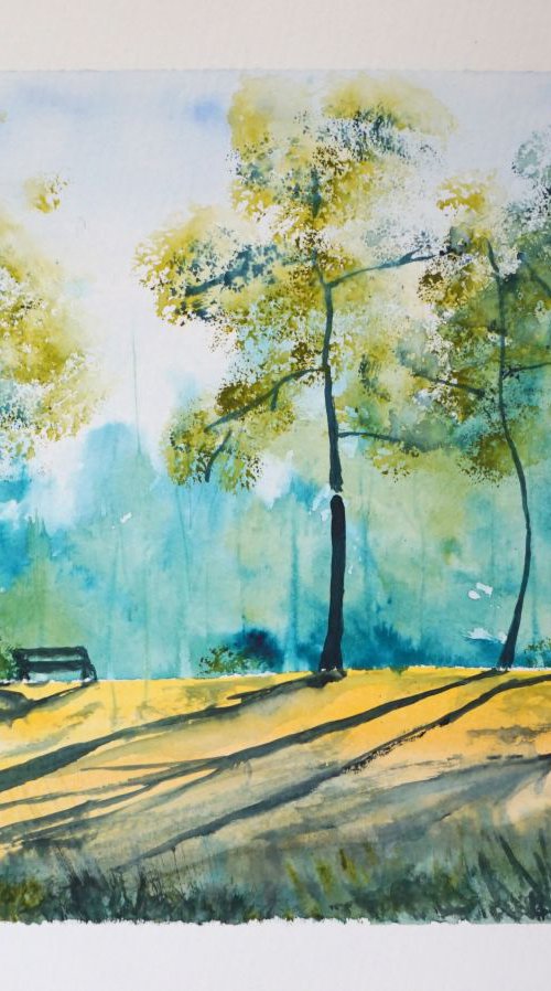 Morning in city park by Yulia Schuster