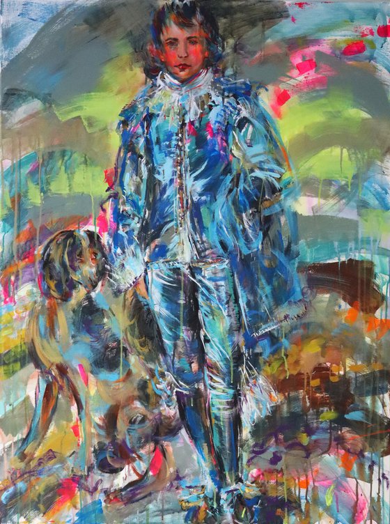 Blue  Boy Listen Mozart