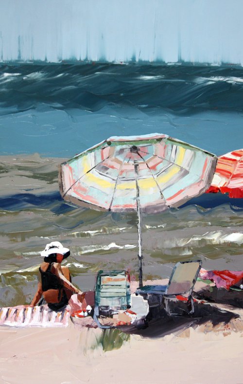 Beach Umbrellas by Claire McCall