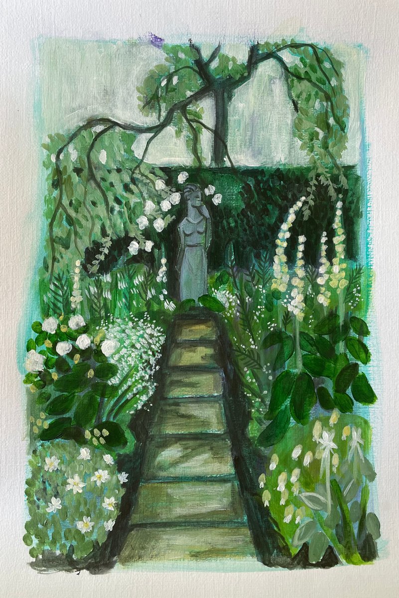 White Garden Statue by Nina Shilling