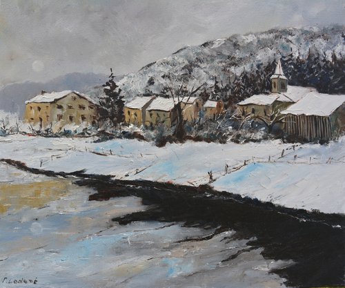 A very peaceful village in wintertime by Pol Henry Ledent