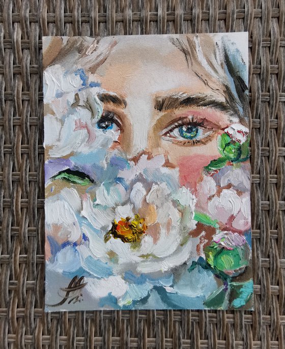 Face painting on canvas