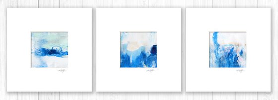 Song Of The Journey Collection 7 - 3 Abstract Paintings in mats by Kathy Morton Stanion