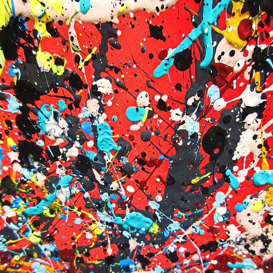 NEW SPRING,  POLLOCK MODE,  XL,  framed