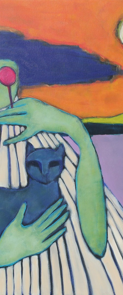 Short-lived happiness - pink glass. by Tatjana Auschew