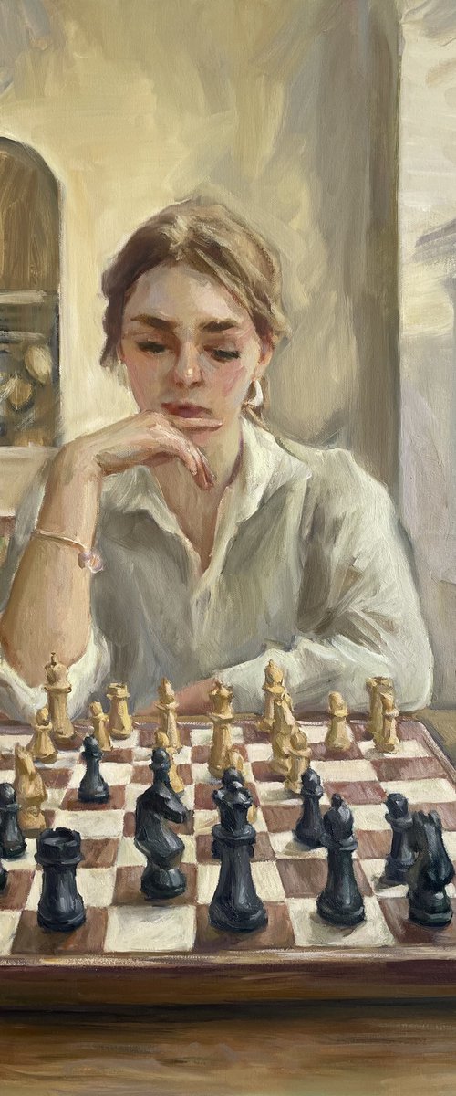 Waiting for Her Move by Denys Kovalyk