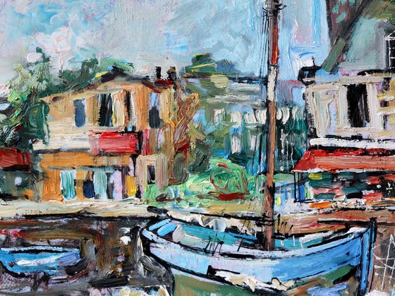 Boats in Auray. Brittany.