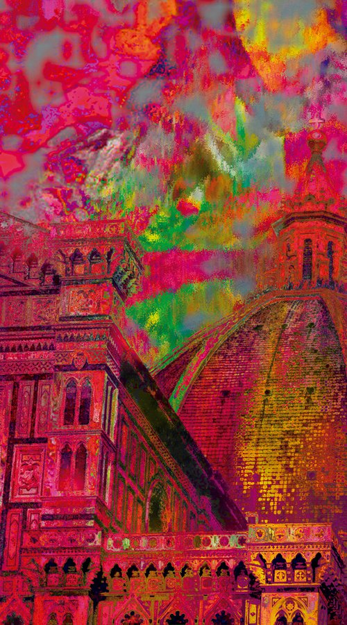 Psicodelia, Firenze duomo/XL large Original artwork by Javier Diaz