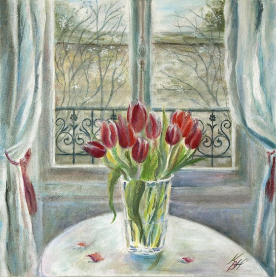 French window in spring