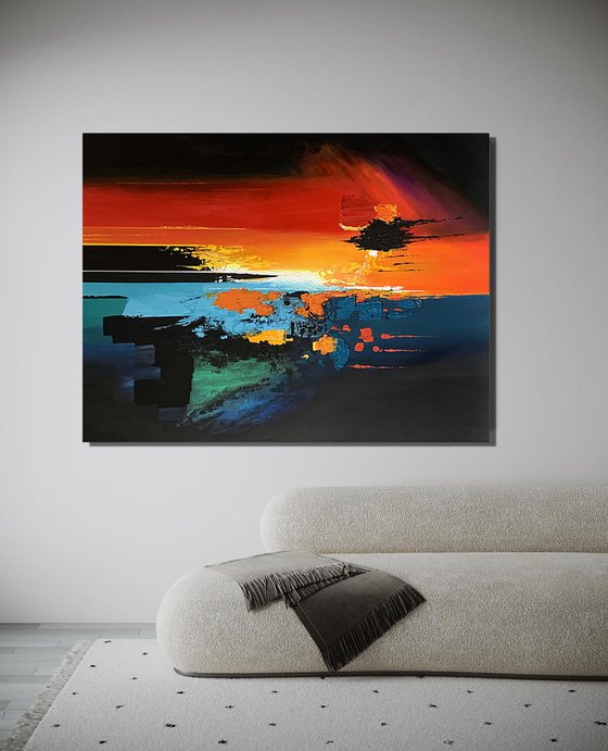 Vibrant Red black modern