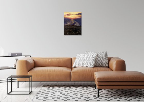 Glare sunset
