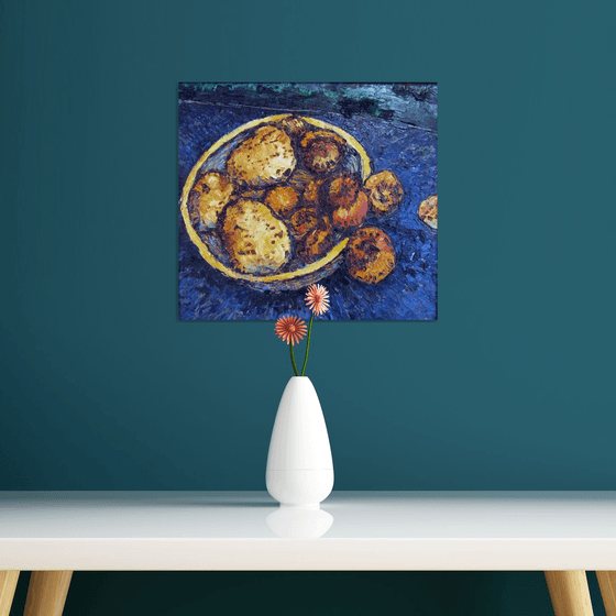 Potatoes and Medlar fruit