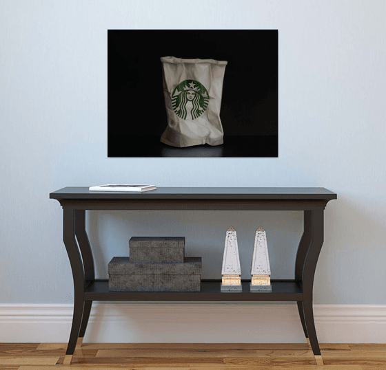 Crumpled Starbucks paper cup Painting