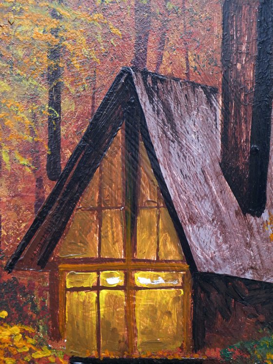 Cozy forest hut