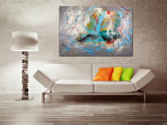 large paintings for living room/extra large painting/abstract Wall Art/original painting/painting on canvas 120x80-title-c662