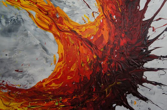 Twisting Fire VII (Spirits Of Skies 150193) - 150 x 100 cm - XXL (60 x 40 inches)