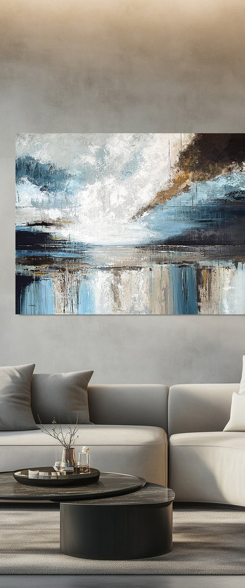 Silent Drift of Light-blue landscape by Tatiana Malinovscaia