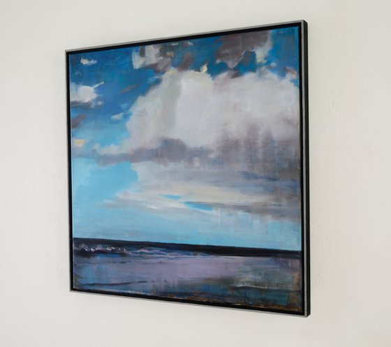 Huge cloud on the ocean 30x30 inch 76x76cm by Bo Kravchenko