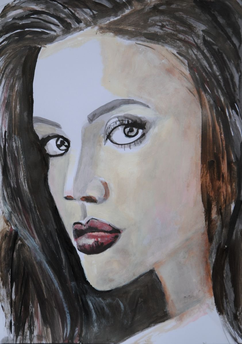 Portrait of a young woman / 42 X 29.7 by Alexandra Djokic